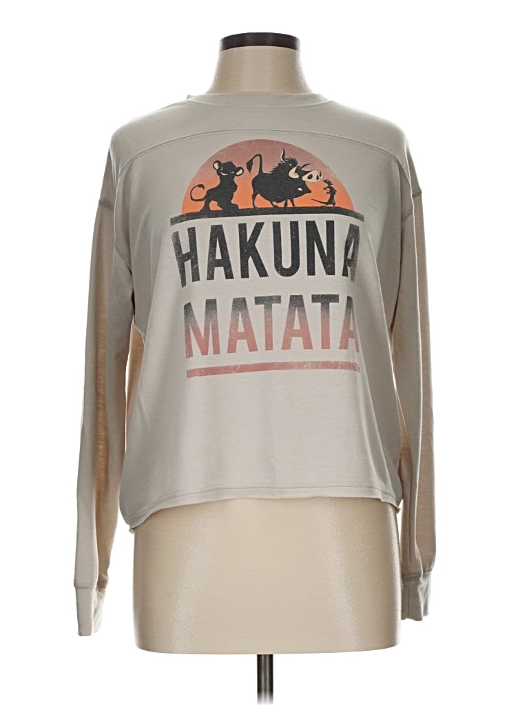 Pre-owned Disney Long Sleeve T-shirt In Gray