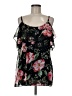 CAbi 100% Polyester Floral Black Sleeveless Blouse Size M - photo 1
