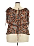 Unbranded 100% Polyester Orange Sleeveless Blouse Size L - photo 1