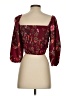 Assorted Brands 100% Polyester Burgundy 3/4 Sleeve Blouse Size XS - photo 2
