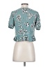 ABound 100% Viscose Teal Short Sleeve Blouse Size XS - photo 2