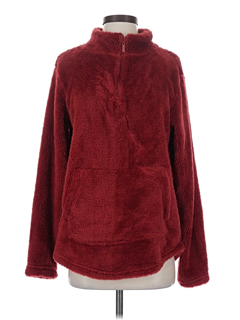 Pre-owned Real Essentials Pullover Sweater In Burgundy