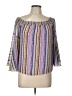 Bar III 100% Polyester Purple 3/4 Sleeve Blouse Size L - photo 1