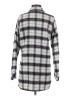 Miss Posh Plaid Silver Long Sleeve Button-Down Shirt Size S - photo 2