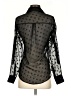 Express 100% Polyester Polka Dots Black Long Sleeve Blouse Size XS - photo 2