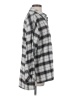 Miss Posh Plaid Silver Long Sleeve Button-Down Shirt Size S - photo 4