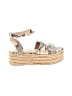 Kaanas Animal Print Ivory Tan Wedges Size 6 - photo 1