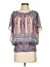 Style&Co 100% Polyester Blue Short Sleeve Blouse Size XS - photo 1