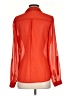 Outback Red 100% Polyester Polka Dots Orange Long Sleeve Blouse Size S - photo 2