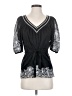 BCBGMAXAZRIA 100% Cotton Black 3/4 Sleeve Blouse Size XS - photo 1