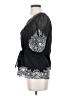 BCBGMAXAZRIA 100% Cotton Black 3/4 Sleeve Blouse Size XS - photo 5