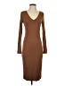 Final Touch Solid Brown Casual Dress Size S - photo 1