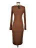 Final Touch Solid Brown Casual Dress Size S - photo 2
