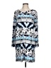 PREMISE Print Blue Casual Dress Size L - photo 1