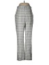 Danielle Bernstein Checkered-gingham Gray Casual Pants Size 6 - photo 1