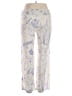 Eloise 100% Cotton Graphic Ivory Purple Casual Pants Size XS - photo 2