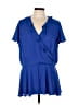 City Chic 100% Polyester Blue Short Sleeve Blouse Size 18 Plus (M) - photo 1