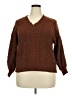 Shein Curve 100% Polyester Brown Pullover Sweater Size 16 Plus (2) - photo 1