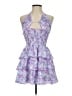Shein 100% Polyester Paisley Purple Cocktail Dress Size 2 - photo 1