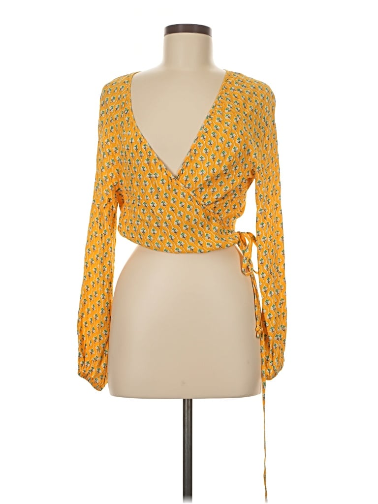 Pre-owned Rhode Long Sleeve Blouse In Yellow