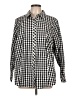Talbots Checkered-gingham Black Long Sleeve Button-Down Shirt Size 18W - photo 1