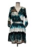Pinky 100% Polyester Tie-dye Teal Casual Dress Size M - photo 1