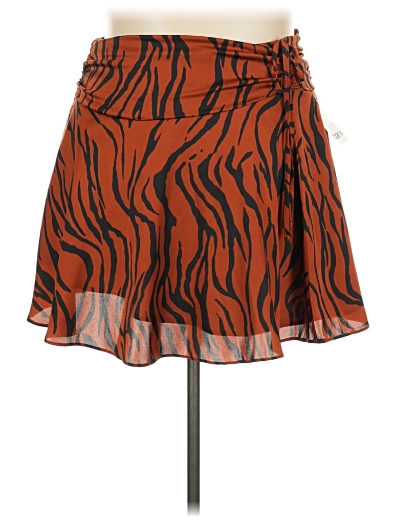 Bar Iii Casual Skirt In Orange