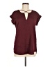 Express 100% Polyester Burgundy Short Sleeve Top Size M - photo 1
