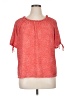 MICHAEL Michael Kors Red Short Sleeve Blouse Size XL - photo 1