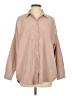 Zara Tan 3/4 Sleeve Button-Down Shirt Size S - photo 1