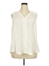 Torrid 100% Polyester Ivory Sleeveless Blouse Size 2X Plus (2) - photo 1