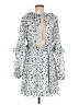 Topshop 100% Polyester Stars White Casual Dress Size 8 - photo 2