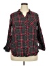 Intro Plaid Black 3/4 Sleeve Button-Down Shirt Size 2X - photo 1