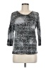 Kim Rogers Animal Print Silver 3/4 Sleeve T-Shirt Size M (petite) - photo 1