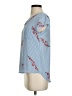 Pink Rose Blue Short Sleeve Blouse Size S - photo 5