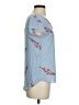 Pink Rose Blue Short Sleeve Blouse Size S - photo 4