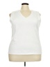 JOY White Sleeveless T-Shirt Size 3X - photo 1