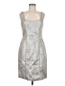 Theia Metallic Silver Cocktail Dress Size 8 - photo 1