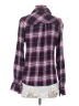 E2 Clothing Plaid Purple Long Sleeve Blouse Size S - photo 2