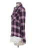 E2 Clothing Plaid Purple Long Sleeve Blouse Size S - photo 5