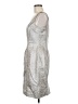 Theia Metallic Silver Cocktail Dress Size 8 - photo 5