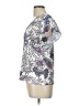 Ann Taylor LOFT Paisley Silver Ivory Short Sleeve Blouse Size L - photo 5