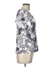 Ann Taylor LOFT Paisley Silver Ivory Short Sleeve Blouse Size L - photo 4