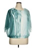Alfani 100% Polyester Teal Short Sleeve Blouse Size XL (petite) - photo 1