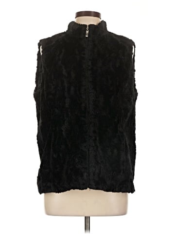 JM Collection Faux Fur Vest (view 1)