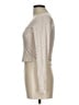 Milly Silver Long Sleeve Top Size L - photo 5