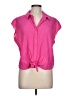 Modern Works Pink Sleeveless Button-Down Shirt Size L - photo 1