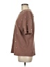 Shein Stars Brown Short Sleeve Blouse Size 6 - photo 5