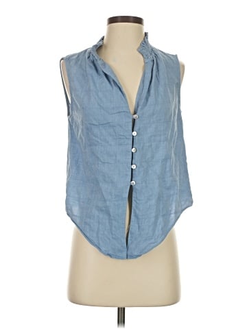 Intermix Sleeveless Button-Down Shirt (view 1)