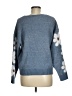 Shein Floral Blue Pullover Sweater Size 8 - photo 2